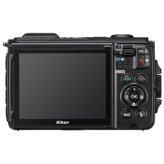 Nikon COOLPIX W300 16MP 4k UHD Digital Camera Yellow Refurbished + 16GB & Flash Bundle