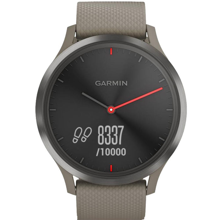 Garmin vivomove HR Sport Smartwatch (Black with Sandstone Silicone)(Small/Medium)