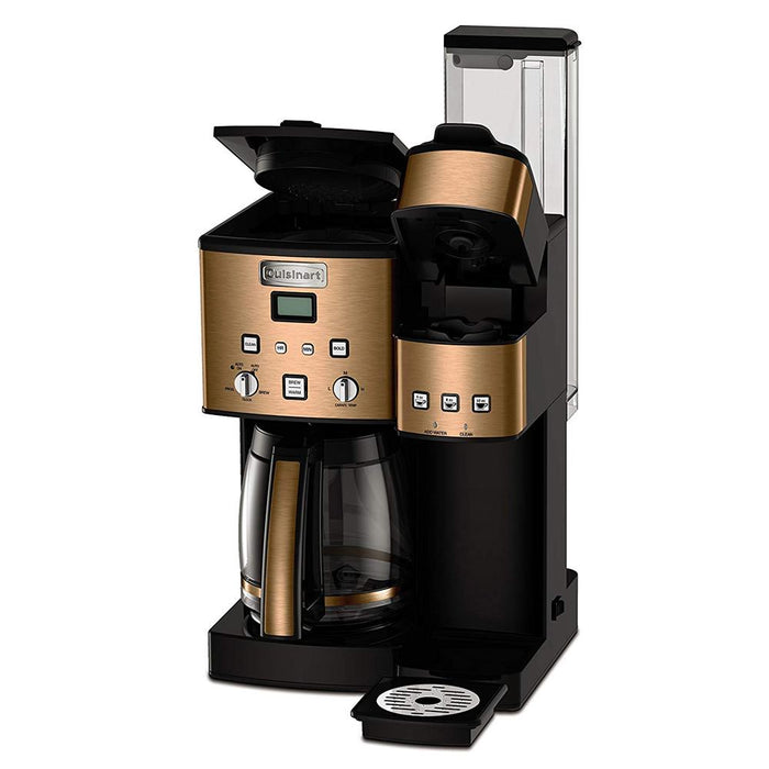 Cuisinart SS-15CP 12-Cup Coffee Maker and Single-Serve Brewer Copper + Warranty Bundle