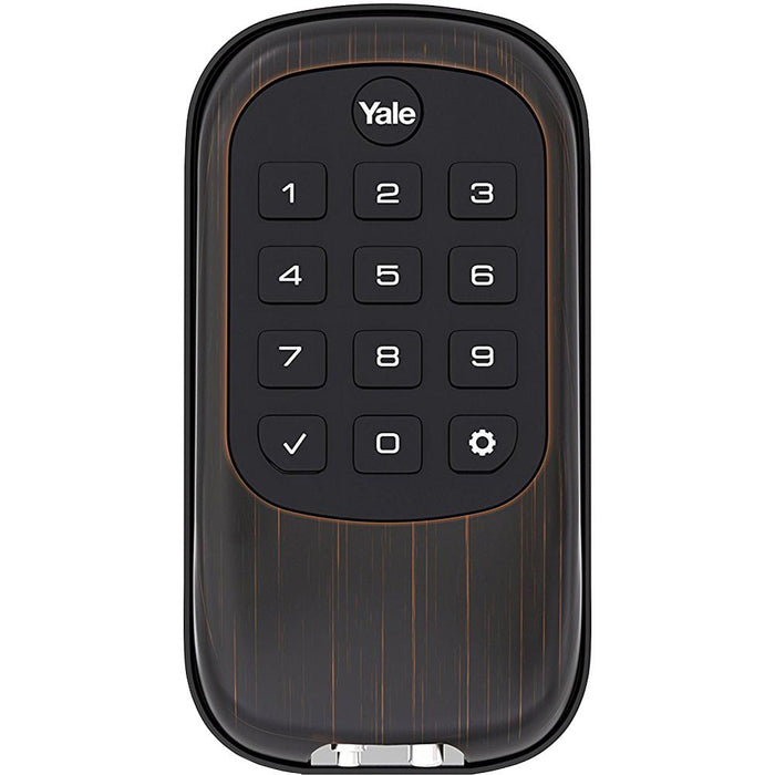 Yale Locks B1L Lock Push Button w/ Z-Wave Bronze + Smart Plug & Extended Warranty