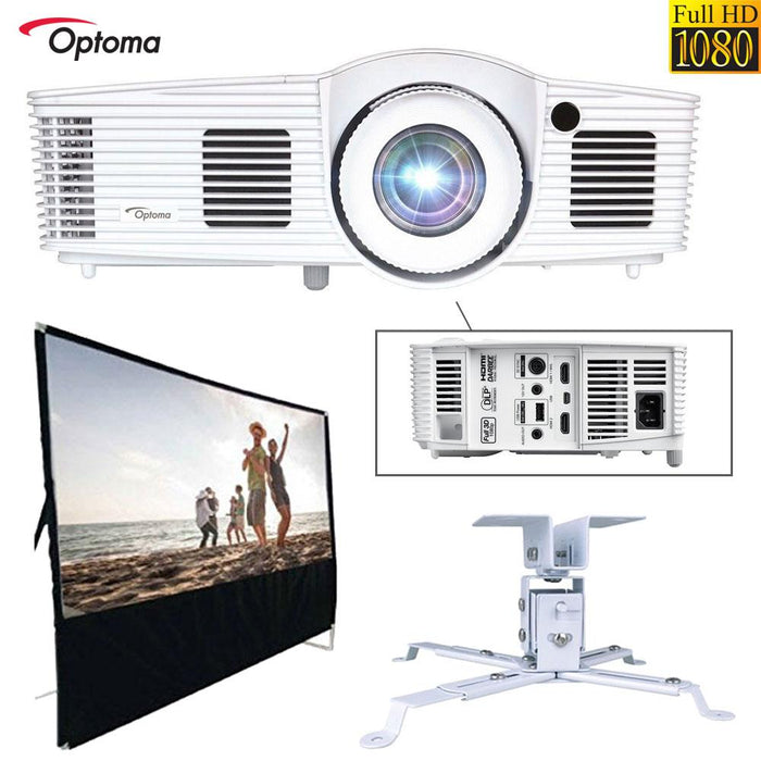 Optoma Home Cinema Projector w/ DarbeeVision (Refurbished) All In 1 Home Theater Bundle