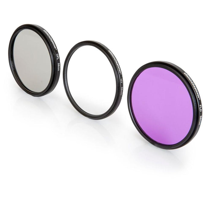 Deco Gear 58mm 3 Piece Pro Level Lens Filter Kit - UV, FLD, Polarizer - FK58MM