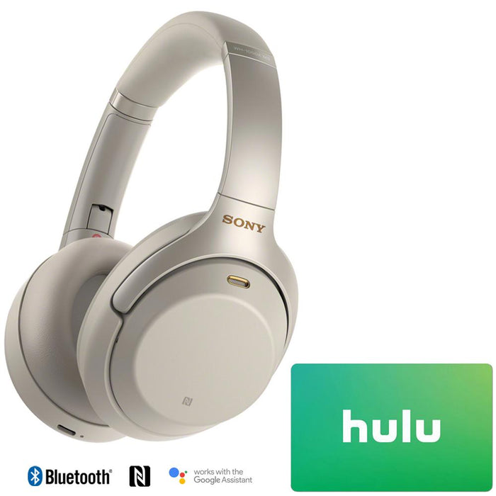 Sony WH-1000XM3 Wireless Noise Cancelling Headphones WH-1000XM3/S Silver + Hulu $25