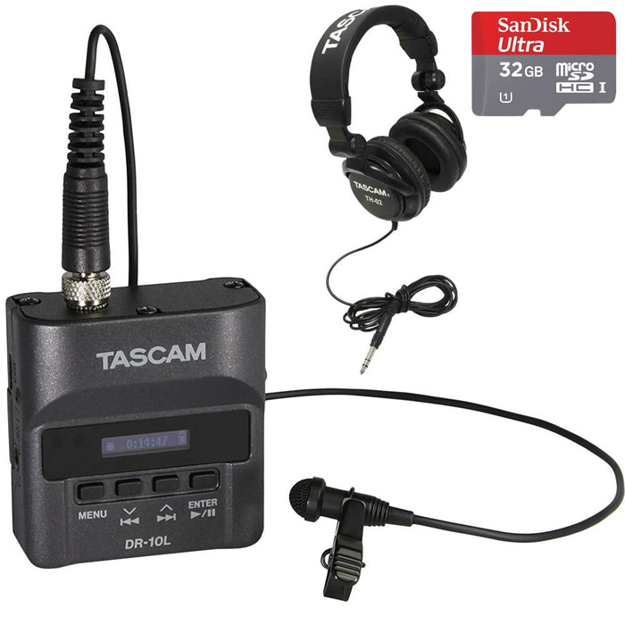 Tascam Portable Digital Studio Recorder w/Lavaliere Mic + Sandisk 32GB Ultimate Bundle