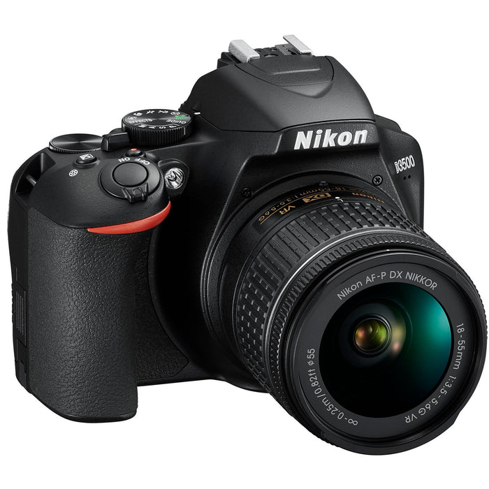 Nikon D3500 24.2MP DSLR Camera with NIKKOR 18-55mm f/3.5-5.6G VR + 16GB Bundle