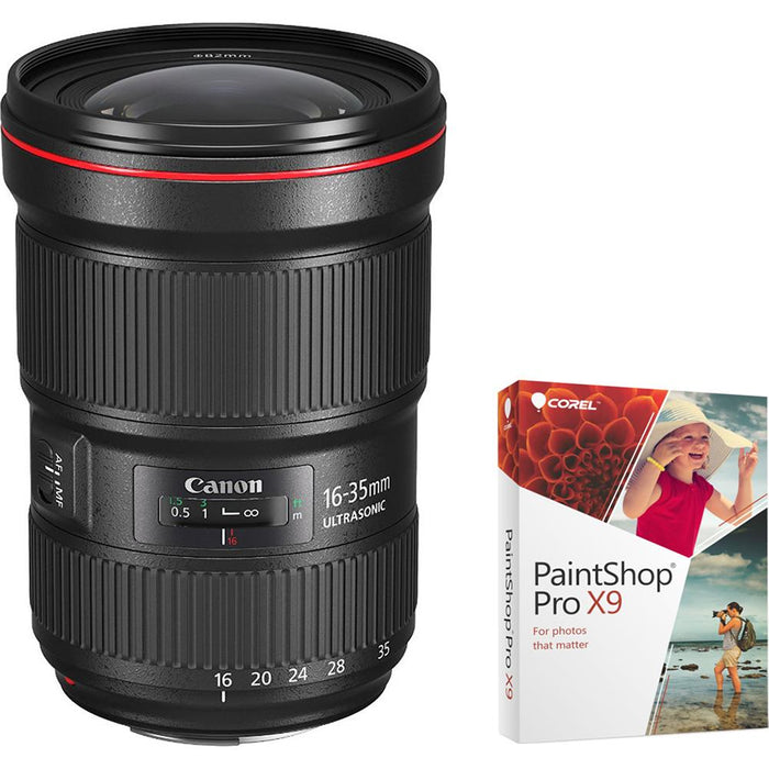 Canon EF 16-35mm f/2.8L III USM Ultra Wide Angle Zoom Lens + Corel Paintshop Pro X9