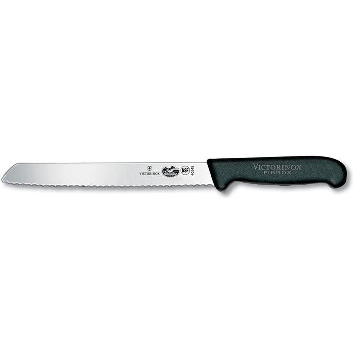 Victorinox Cutlery 8" Wavy Edge Bread Knife with Black Fibrox Handle