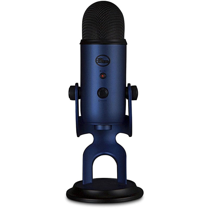 BLUE MICROPHONES Midnight Blue Yeti w/ Pop Filter, Boom Stand & Assassin's Creed Odyssey Bundle