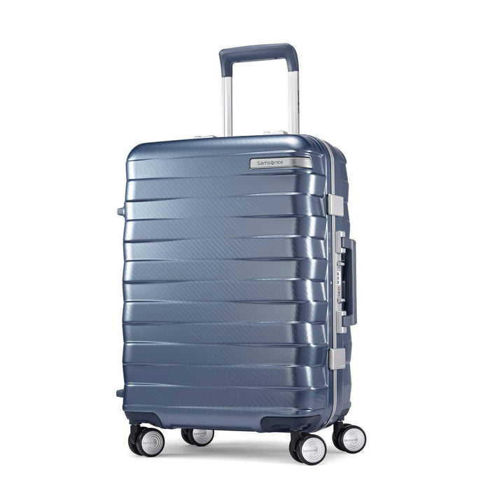 Samsonite Framelock Hardside Zipperless Checked Luggage with Spinner Wheels, 25" Ice Blue