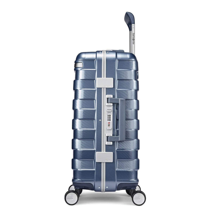 Samsonite Framelock Hardside Zipperless Checked Luggage with Spinner Wheels, 25" Ice Blue