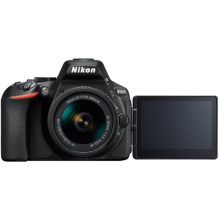 Nikon D5600 24.2MP DX-Format DSLR Camera w/ AF-P 18-55mm VR Lens + 64GB Bundle