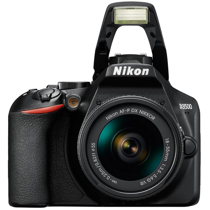 Nikon D3500 24.2MP DSLR Camera(1588) w/ 18-55mm VR & 70-300mm Zoom Lens + 16GB Bundle