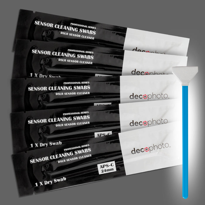 Deco Photo 5-Pack 24mm Sensor Cleaner Swabs