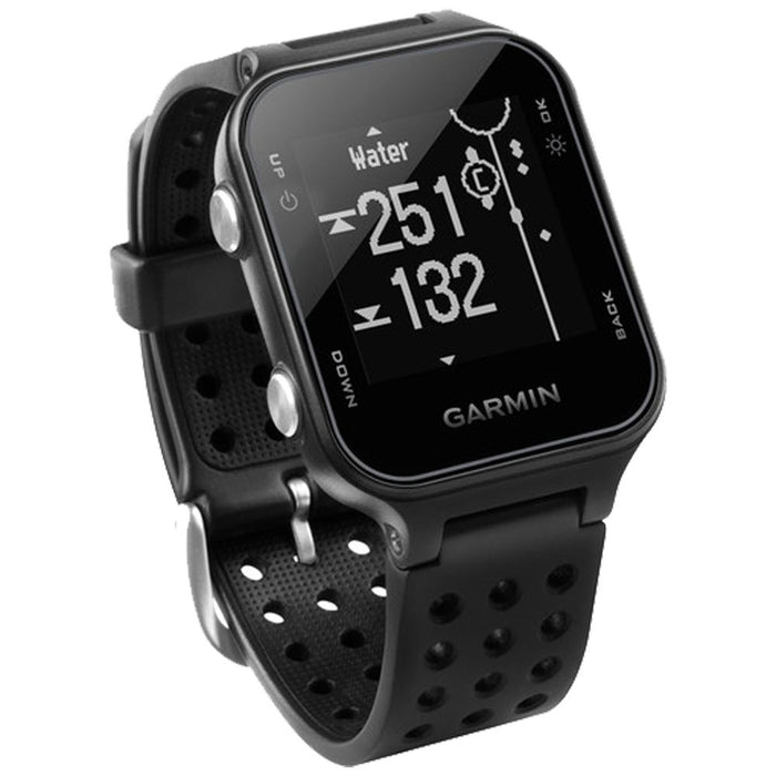 Garmin Approach S20 Golf Watch Black with Black Band + 1 Year Extended Warranty