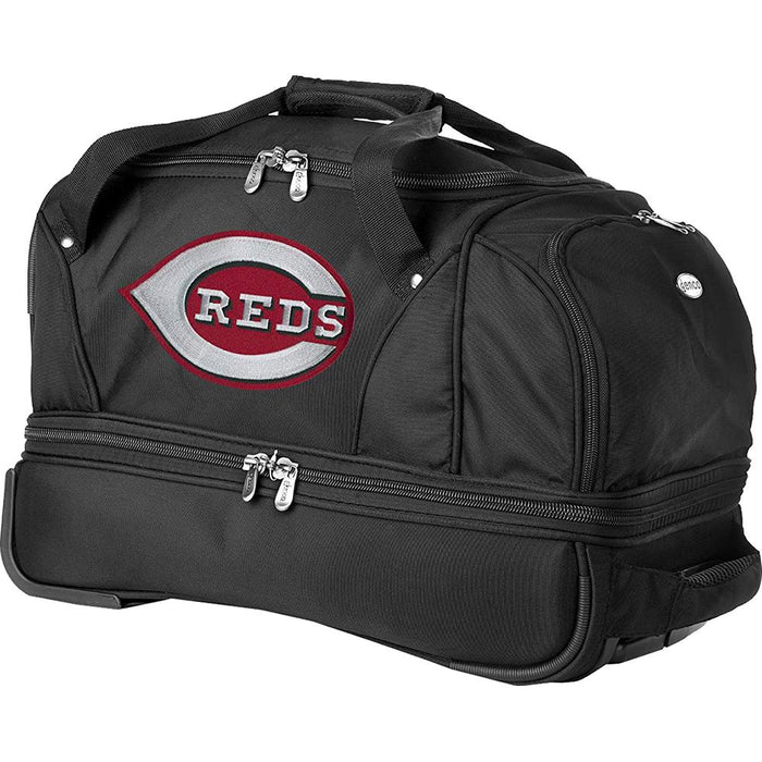 Denco MLB 22-Inch Drop Bottom Rolling Duffel Luggage, Black - Arizona Diamondbacks