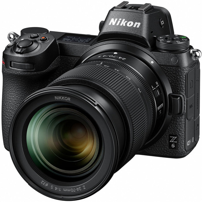 Nikon Z6 FX Mirrorless 4K Camera with NIKKOR Z 24-70mm f/4 S Lens + FTZ Adapter Bundle