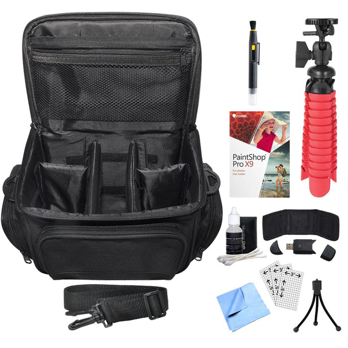 General Brand Large Bag for SLR Cameras with Large Tripod, Paint Shop Pro X9, and More