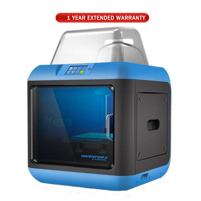 Flashforge Inventor II 3D Printer 5.9"x5.5"x5.5" Build Volume+Extended Warranty