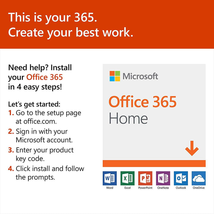 Microsoft Office 365 Home Subscription P4 Medialess - 6GQ-01028  - Damaged Box