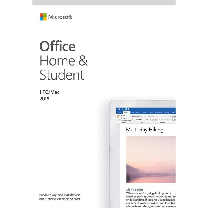 Microsoft Office Home and Student 2019 Windows 10 PC/Mac Activation Card  - Damaged Box