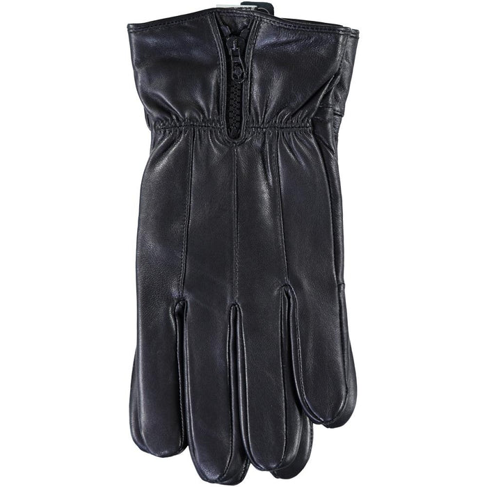 Tahari Premium Lambskin Leather Zip Closed Driving Gloves with Insulated Lining (Large)