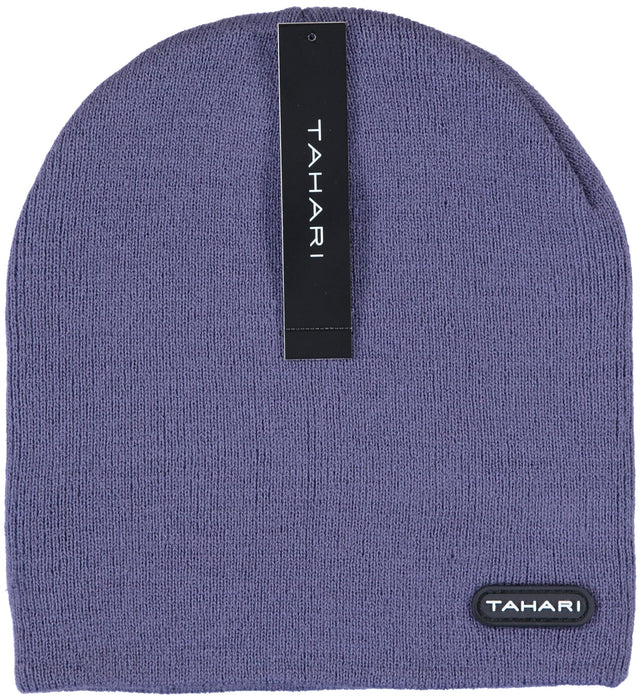 Tahari Knit Winter Beanie Skull Ski Hat 2 Ply (Unisex) - (Charcoal Grey)