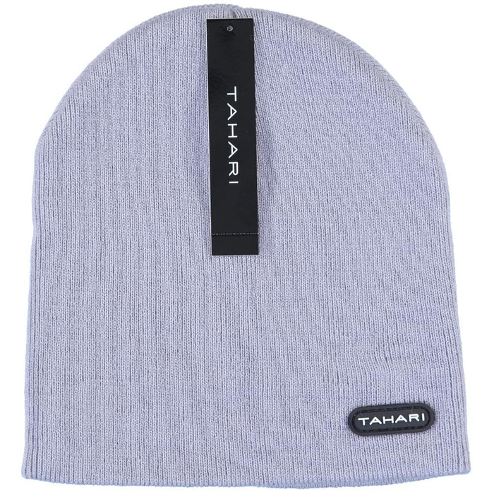 Tahari Knit Winter Beanie Skull Ski Hat 2 Ply (Unisex) - (Light Grey)