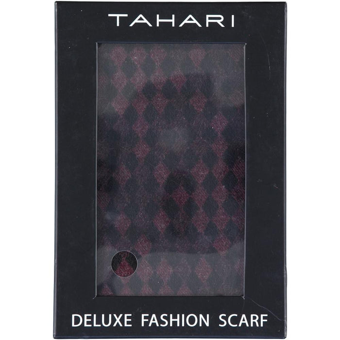 Tahari Super Soft Cashmere Feel Reversible Winter Scarf w/ Gift Box -(Black/Burgundy)