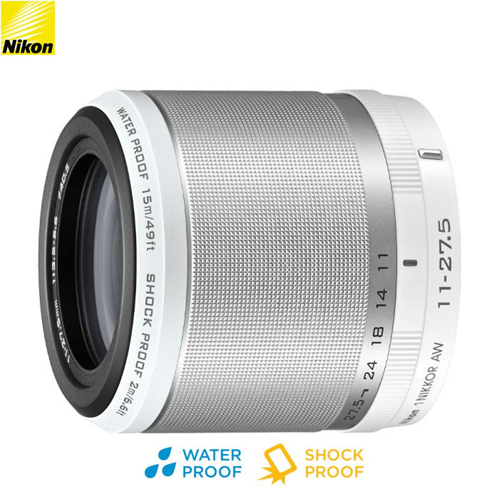 Nikon 1 NIKKOR AW 11-27.5mm f/3.5 - 5.6 Lens White - (Certified Refurbished)