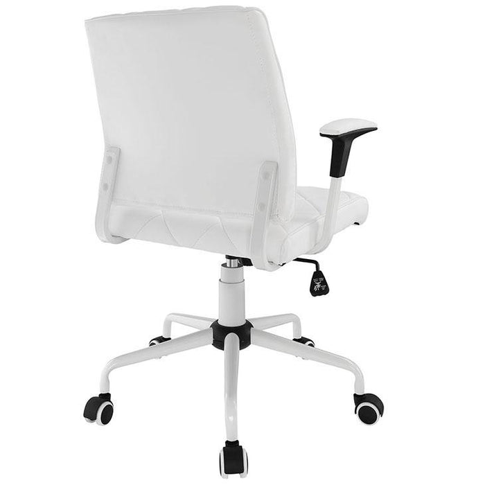 Modway Lattice Vinyl Office Chair in White