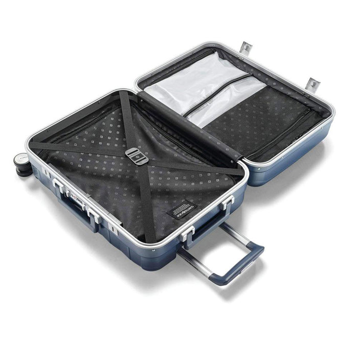 Samsonite Framelock Hardside Carry On Luggage w/ Wheels 25" Blue + Accessory Kit