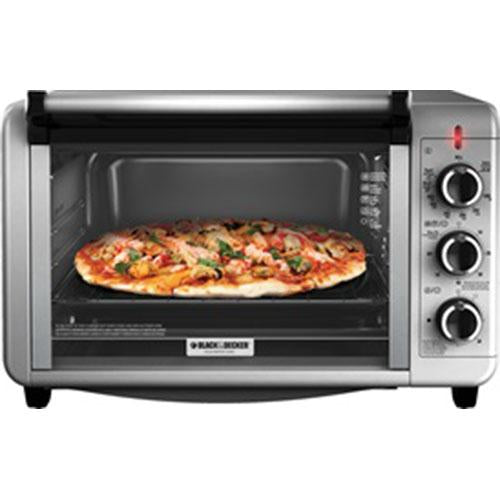 Black & Decker TO3210SSD 6-Slice Convection Countertop Toaster Oven, Silver