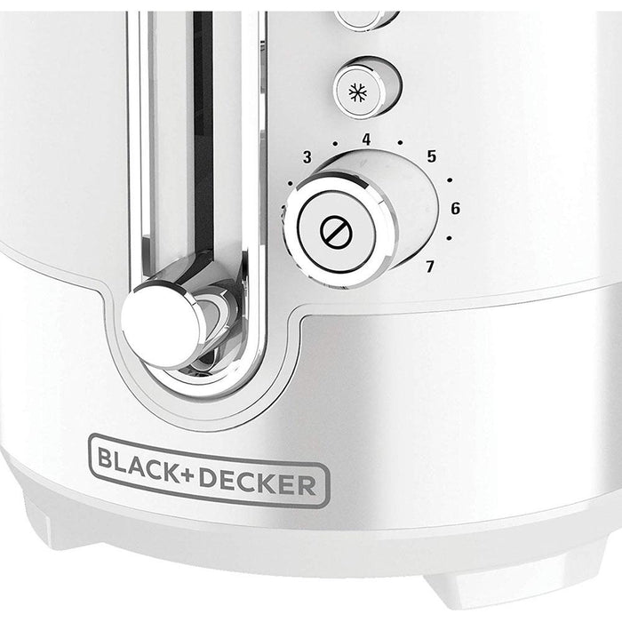 Black & Decker BD 2-Slice Toaster SS Wht