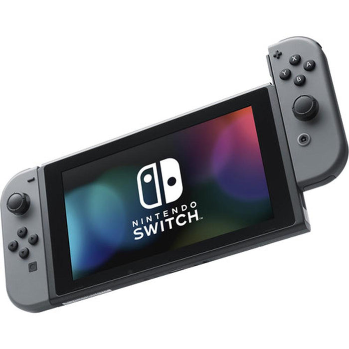 Nintendo Switch Gray Joy Con with Hard Shell Carry Case Bundle - E3NTHACSKAAAA
