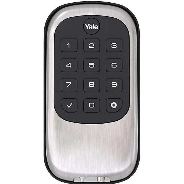 Yale Locks B1L Lock Push Button w/ Z-Wave (Satin Nickel) Smart Front Door Bundle