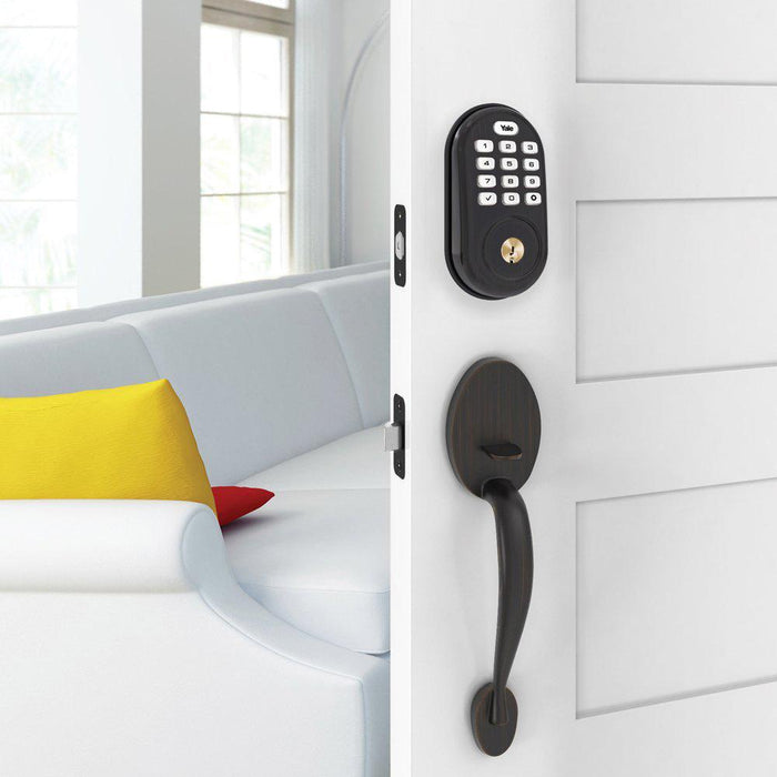 Yale Locks Assure Lock Push Button w/ Z-Wave (YRD216) Smart Front Door Bundle
