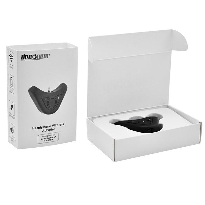 Deco Gear Bluetooth Adapter/Amplifier for ATH-M50X Pro Studio Headphones Bundle