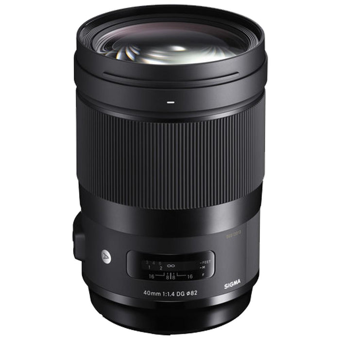 Sigma 40mm f/1.4 DG HSM Art Lens for Canon EF (332956) with 128GB Memory Card