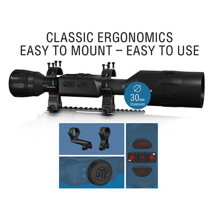ATN Thor 4, 7-28x Thermal Rifle Scope with Full HD Video + 64GB Card + Warranty