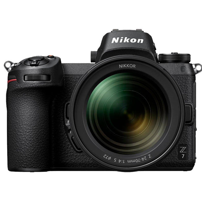 Nikon Z7 FX Mirrorless 4K Camera + 24-70mm Lens + DJI Ronin-S Gimbal Essentials Kit