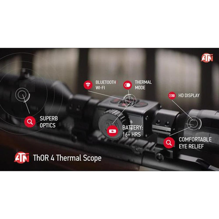 ATN Thor 4, 7-28x, 384x288, Thermal Rifle Scope w/ FHD Video + Pipeline 32GB Bundle