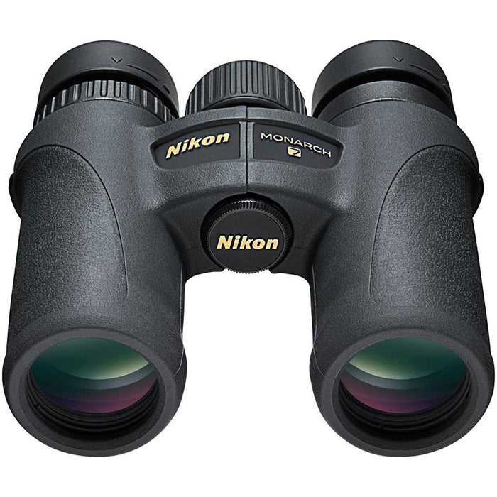 Nikon Monarch 7 10x42 Water/Fog Proof Binoculars + Aluminum Travel Tripod Bundle