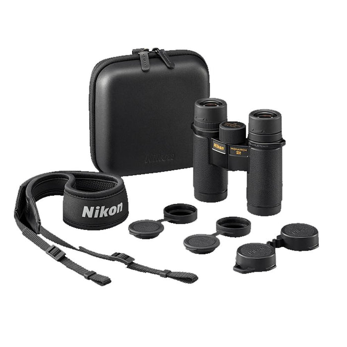 Nikon Monarch HG 8x30 Water/Fog Proof Binoculars + Aluminum Travel Tripod Bundle