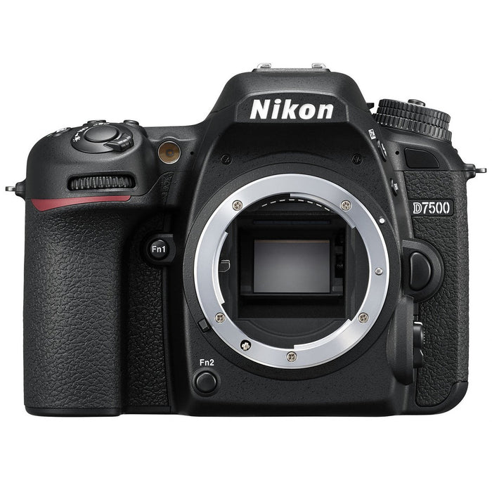 Nikon D7500 20.9MP DX 4K UHD DSLR Camera (Body) + Camera Kit - (Certified Refurbished)
