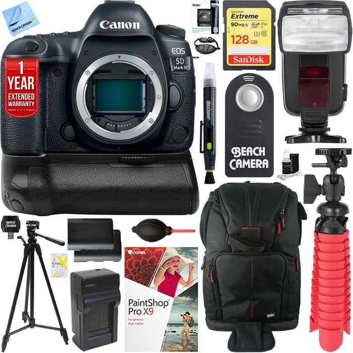 Canon EOS 5D Mark IV 30.4 MP DSLR Camera (Body Only) & Canon BG-E20 Battery Grip Kit