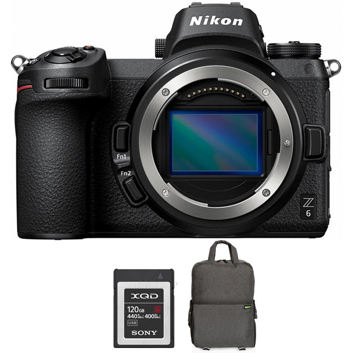 Nikon Z6 24.5MP FX-format 4K Mirrorless Camera Body Only with Backpack Bundle