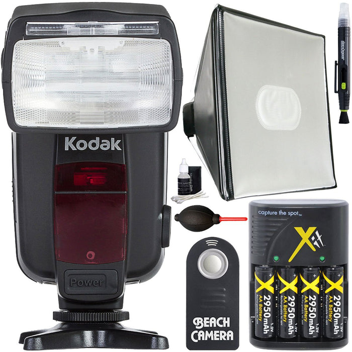 Kodak F4600N Flash TTL 18-180 Power Zoom for Nikon Cameras + Deluxe Diffuser Bundle