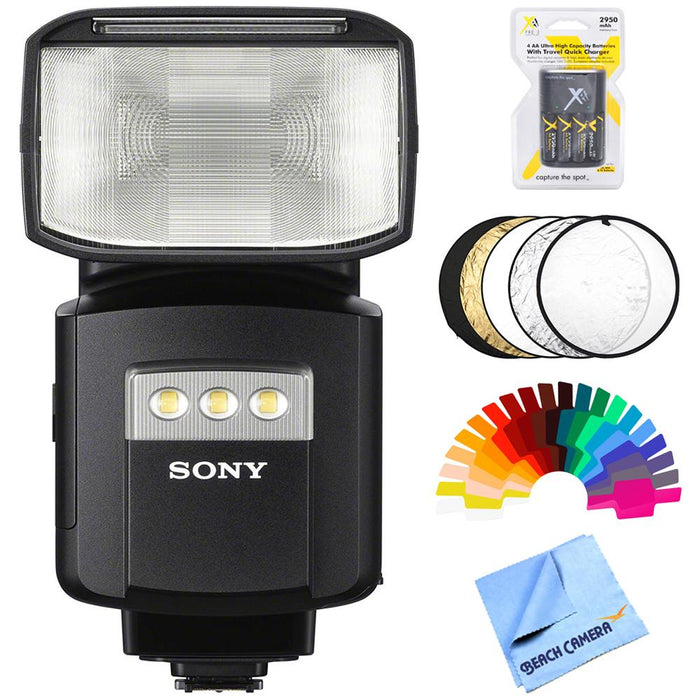 Sony External Flash w/ Quick Shift Bounce and Radio Control + Accessories Bundle