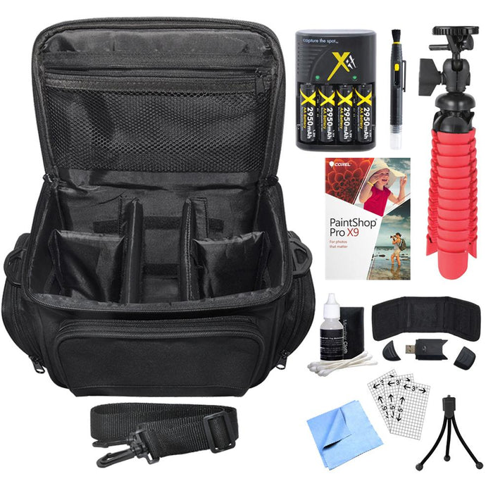 General Brand Large Bag for SLR Cameras with Large Tripod, Paint Shop Pro X9, and More