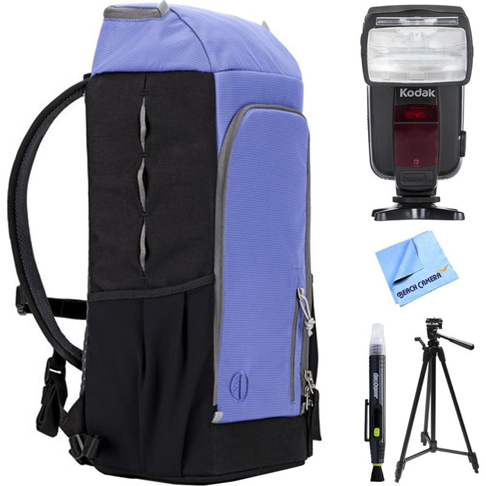 Tamrac Nagano 12L Camera Backpack (River Blue) w/ Flash Bundle For Nikon